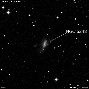 NGC 6248 - спиральная галактика с баром. Описание NGC 6248:, Галактика в созвездии Дракон