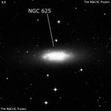 NGC 625 - спиральная галактика с баром. Описание NGC 625:, Галактика в созвездии Феникс