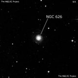 NGC 626 - спиральная галактика с баром. Описание NGC 626:, Галактика в созвездии Скульптор