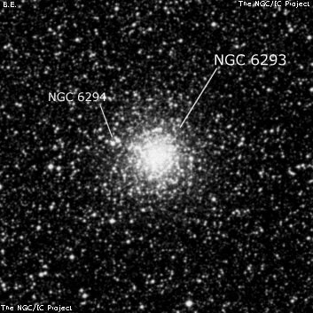 NGC 6293 - шаровое скопление звёзд. Описание NGC 6293:, Шаровое скопление в созвездии Змееносец