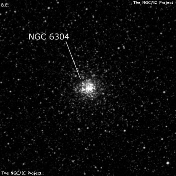 NGC 6304 - шаровое скопление звёзд. Описание NGC 6304:, Шаровое скопление в созвездии Змееносец