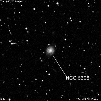 NGC 6308 - спиральная галактика с баром. Описание NGC 6308:, Галактика в созвездии Геркулес