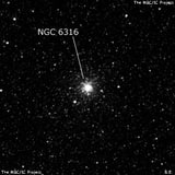 NGC 6316 - шаровое скопление звёзд. Описание NGC 6316:, Шаровое скопление в созвездии Змееносец