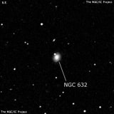 NGC 632 - линзовидная галактика. Описание NGC 632:, Галактика в созвездии Рыбы