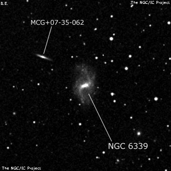 NGC 6339 - спиральная галактика с баром. Описание NGC 6339:, Галактика в созвездии Геркулес
