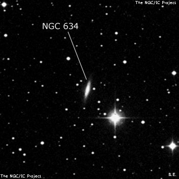 NGC 634 - спиральная галактика. Описание NGC 634:, Галактика в созвездии Треугольник