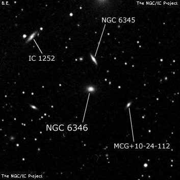 NGC 6346 - эллиптическая галактика. Описание NGC 6346:, Галактика в созвездии Дракон