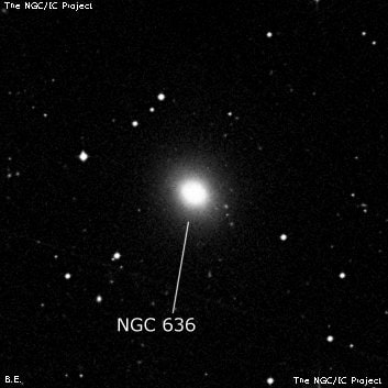 NGC 636 - эллиптическая галактика. Описание NGC 636:, Галактика в созвездии Кит