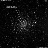 NGC 6366 - шаровое скопление звёзд. Описание NGC 6366:, Шаровое скопление в созвездии Змееносец