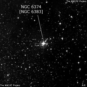 NGC 6374 - рассеянное скопление звёзд. Описание NGC 6374:, Объект глубокого космоса в созвездии Скорпион