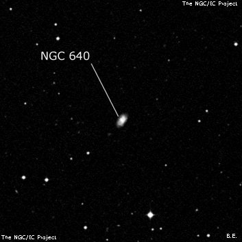 NGC 640 - спиральная галактика. Описание NGC 640:, Галактика в созвездии Кит