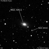 NGC 6411 - эллиптическая галактика. Описание NGC 6411:, Галактика в созвездии Дракон