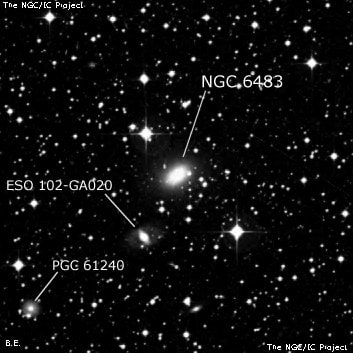NGC 6483 - эллиптическая галактика. Описание NGC 6483:, Галактика в созвездии Павлин
