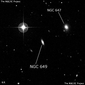 NGC 649 - спиральная галактика. Описание NGC 649:, Галактика в созвездии Кит
