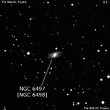 NGC 6497 - спиральная галактика с баром. Описание NGC 6497:, Объект глубокого космоса в созвездии Дракон