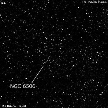 NGC 6506 - рассеянное скопление звёзд. Описание NGC 6506:, Рассеянное скопление в созвездии Стрелец