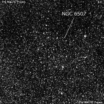 NGC 6507 - рассеянное скопление звёзд. Описание NGC 6507:, Рассеянное скопление в созвездии Стрелец