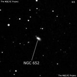 NGC 652 - галактика. Описание NGC 652:, Галактика в созвездии Рыбы