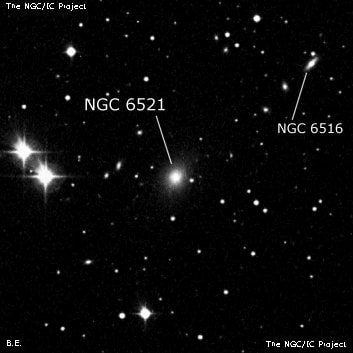 NGC 6521 - эллиптическая галактика. Описание NGC 6521:, Галактика в созвездии Дракон