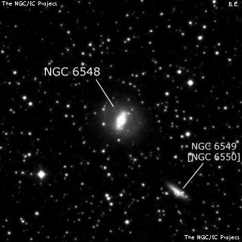 NGC 6548 - спиральная галактика с баром. Описание NGC 6548:, Галактика в созвездии Геркулес