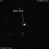 NGC 655 - галактика. Описание NGC 655:, Галактика в созвездии Кит