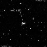 NGC 6552 - спиральная галактика с баром. Описание NGC 6552:, Галактика в созвездии Дракон