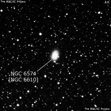 NGC 6574 - спиральная галактика с баром. Описание NGC 6574:, Объект глубокого космоса в созвездии Геркулес