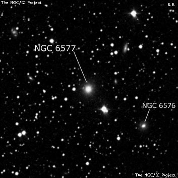 NGC 6577 - эллиптическая галактика. Описание NGC 6577:, Галактика в созвездии Геркулес