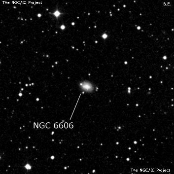 NGC 6606 - спиральная галактика. Описание NGC 6606:, Галактика в созвездии Лира