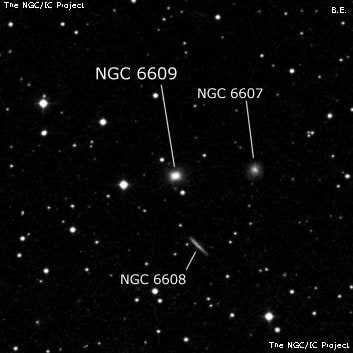 NGC 6609 - галактика. Описание NGC 6609:, Галактика в созвездии Дракон