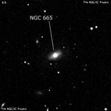 NGC 665 - линзовидная галактика. Описание NGC 665:, Галактика в созвездии Рыбы