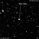 NGC 666 - галактика. Описание NGC 666:, Галактика в созвездии Треугольник