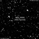 NGC 6666 - по указанным Генри Дрейером координатам, объект повторно не найден; . Описание NGC 6666:, Объект глубокого космоса в созвездии Лира
