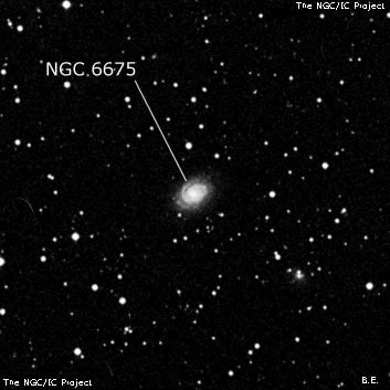 NGC 6675 - галактика. Описание NGC 6675:, Галактика в созвездии Лира