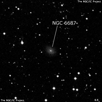 NGC 6687 - галактика. Описание NGC 6687:, Галактика в созвездии Дракон