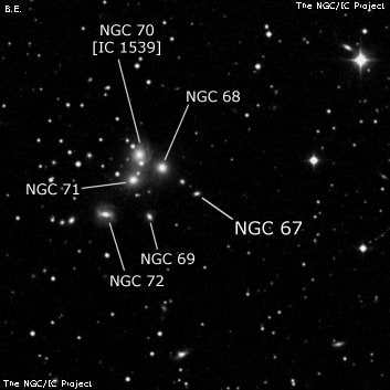 NGC 67 - эллиптическая галактика. Описание NGC 67:, Галактика в созвездии Андромеда