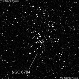NGC 6704 - рассеянное скопление звёзд. Описание NGC 6704:, Рассеянное скопление в созвездии Щит