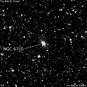NGC 6710 - линзовидная галактика. Описание NGC 6710:, Галактика в созвездии Лира