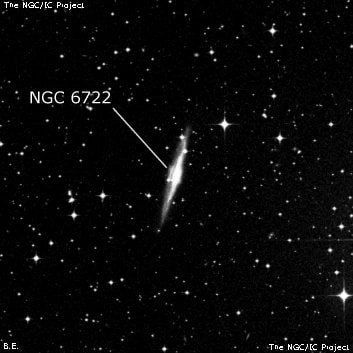 NGC 6722 - спиральная галактика. Описание NGC 6722:, Галактика в созвездии Павлин