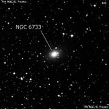 NGC 6733 - спиральная галактика с баром. Описание NGC 6733:, Галактика в созвездии Павлин