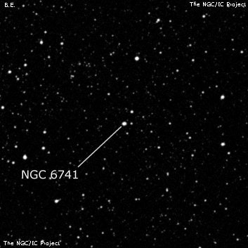 NGC 6741 - планетарная туманность. Описание NGC 6741:, Планетарная туманность в созвездии Орел