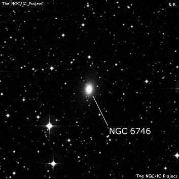 NGC 6746 - галактика. Описание NGC 6746:, Галактика в созвездии Павлин