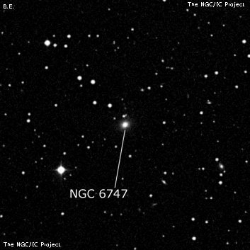 NGC 6747 - эллиптическая галактика. Описание NGC 6747:, Галактика в созвездии Дракон