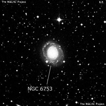 NGC 6753 - спиральная галактика. Описание NGC 6753:, Галактика в созвездии Павлин