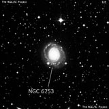 NGC 6753 - спиральная галактика. Описание NGC 6753:, Галактика в созвездии Павлин