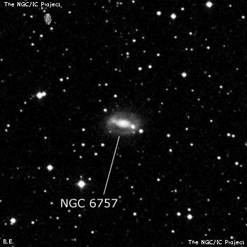 NGC 6757 - спиральная галактика с баром. Описание NGC 6757:, Галактика в созвездии Дракон