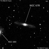 NGC 678 - спиральная галактика с баром. Описание NGC 678:, Галактика в созвездии Овен
