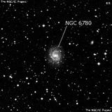 NGC 6780 - спиральная галактика с баром. Описание NGC 6780:, Галактика в созвездии Телескоп