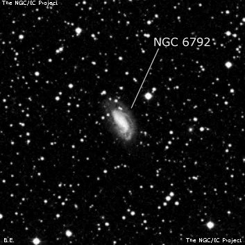 NGC 6792 - спиральная галактика с баром. Описание NGC 6792:, Галактика в созвездии Лира