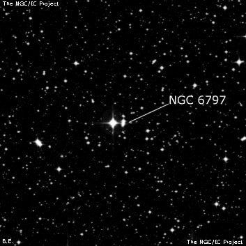 NGC 6797 - две звезды. Описание NGC 6797:, Объект глубокого космоса в созвездии Стрелец
